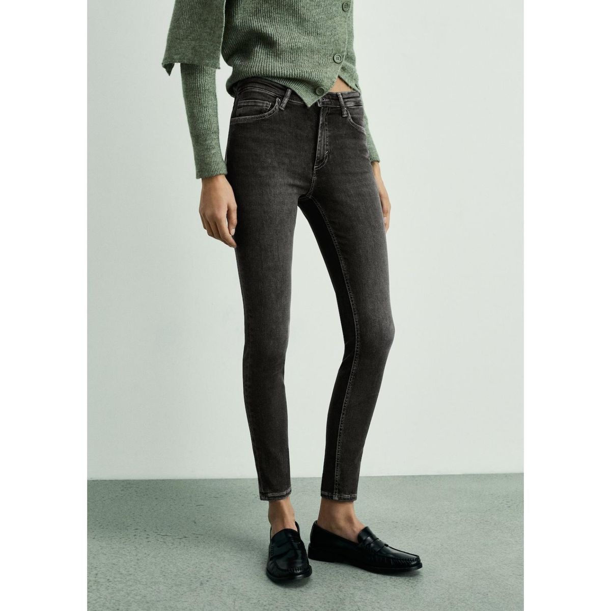 MANGO - Jean Skinny Tiro Alto Mujer Mango