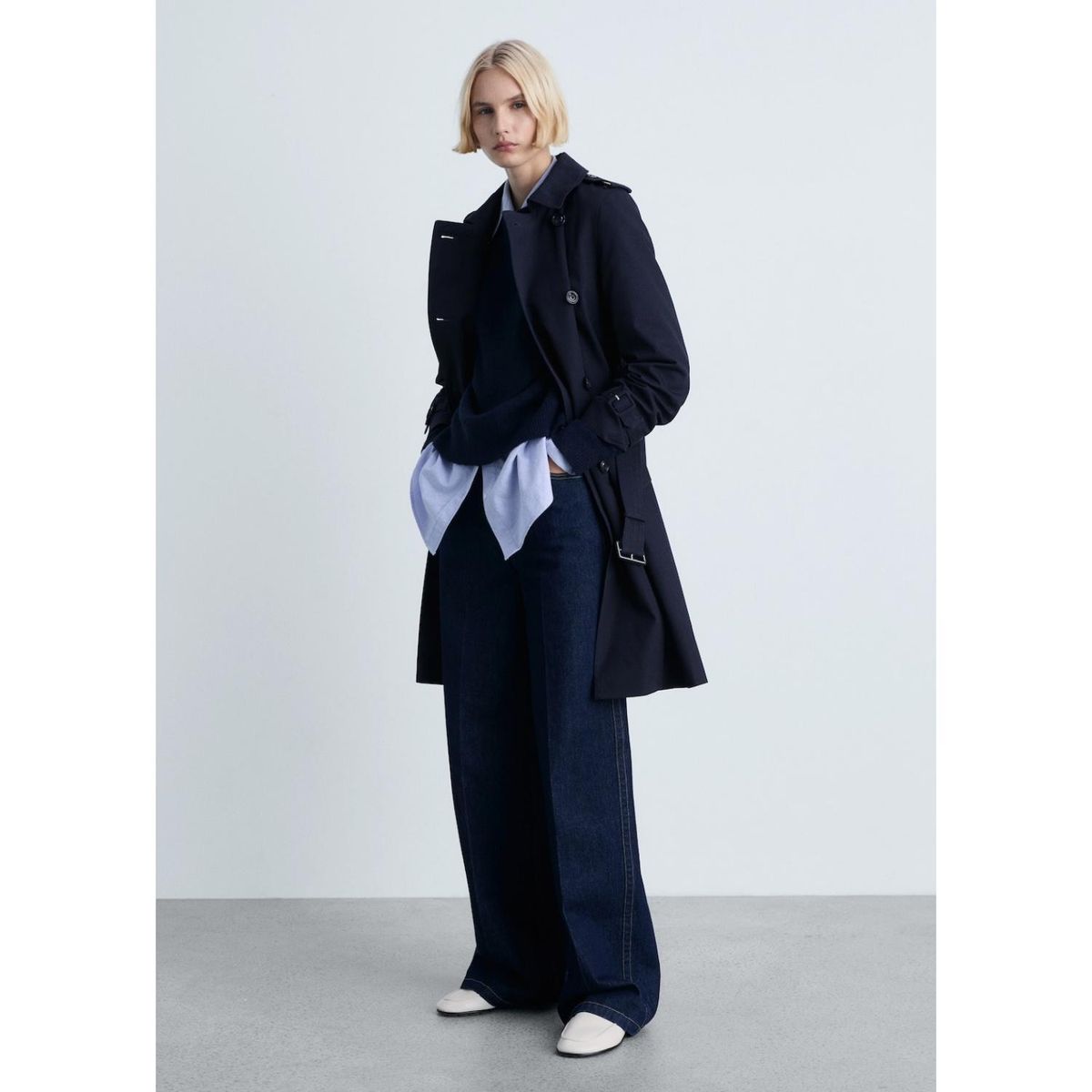 MANGO - Abrigo 100% Algodón Mujer Mango