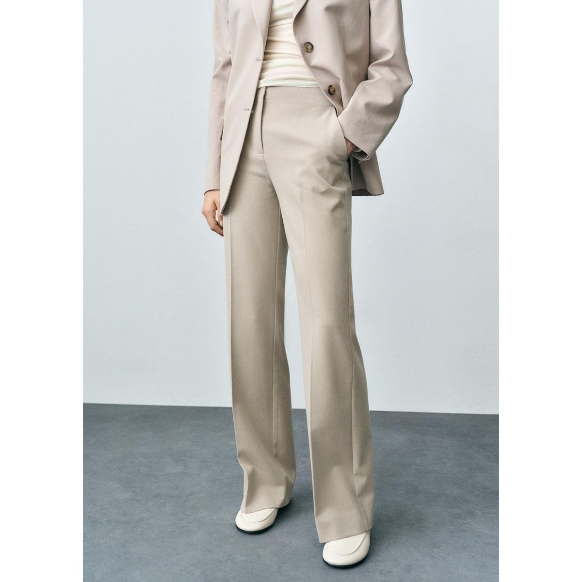 MANGO - Pantalón Flare Casual Mujer Mango