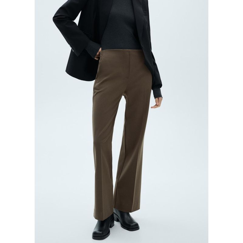 MANGO - Pantalón Flare Casual Mujer Mango