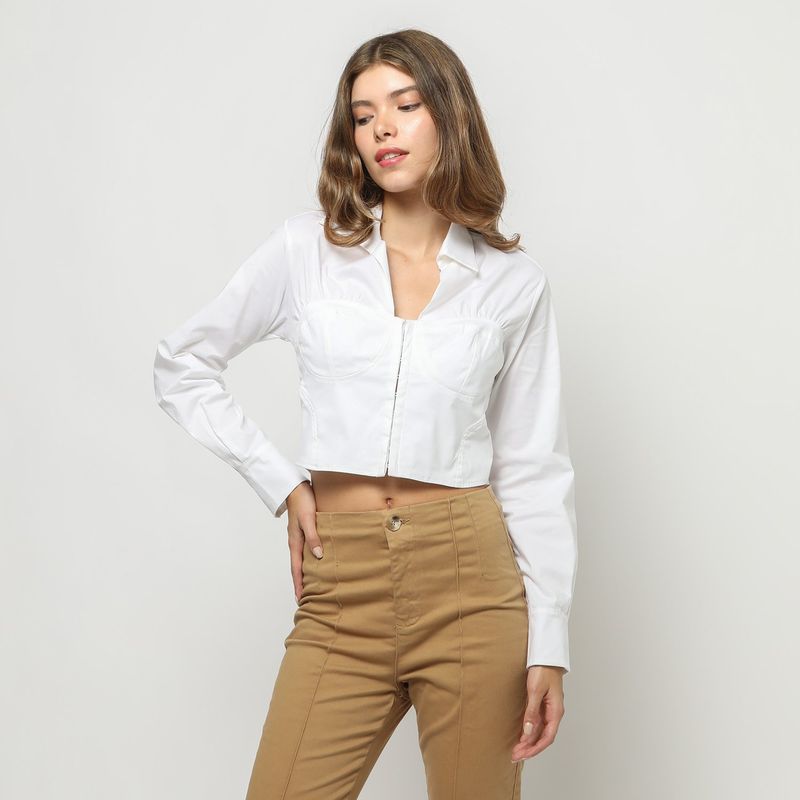 MOSSIMO - Blusa Manga Larga Algodón Mujer Mossimo