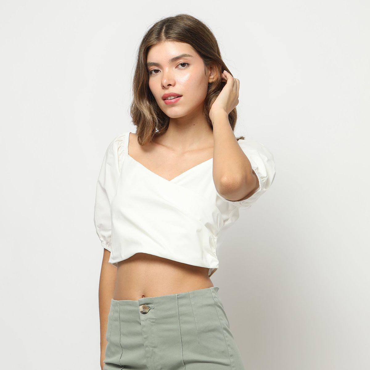 MOSSIMO - Blusa Manga Corta Algodón Mujer Mossimo