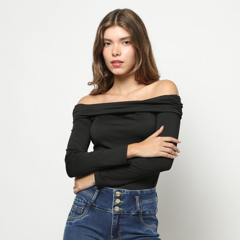 MOSSIMO - Body Manga Larga Casual Mujer Mossimo