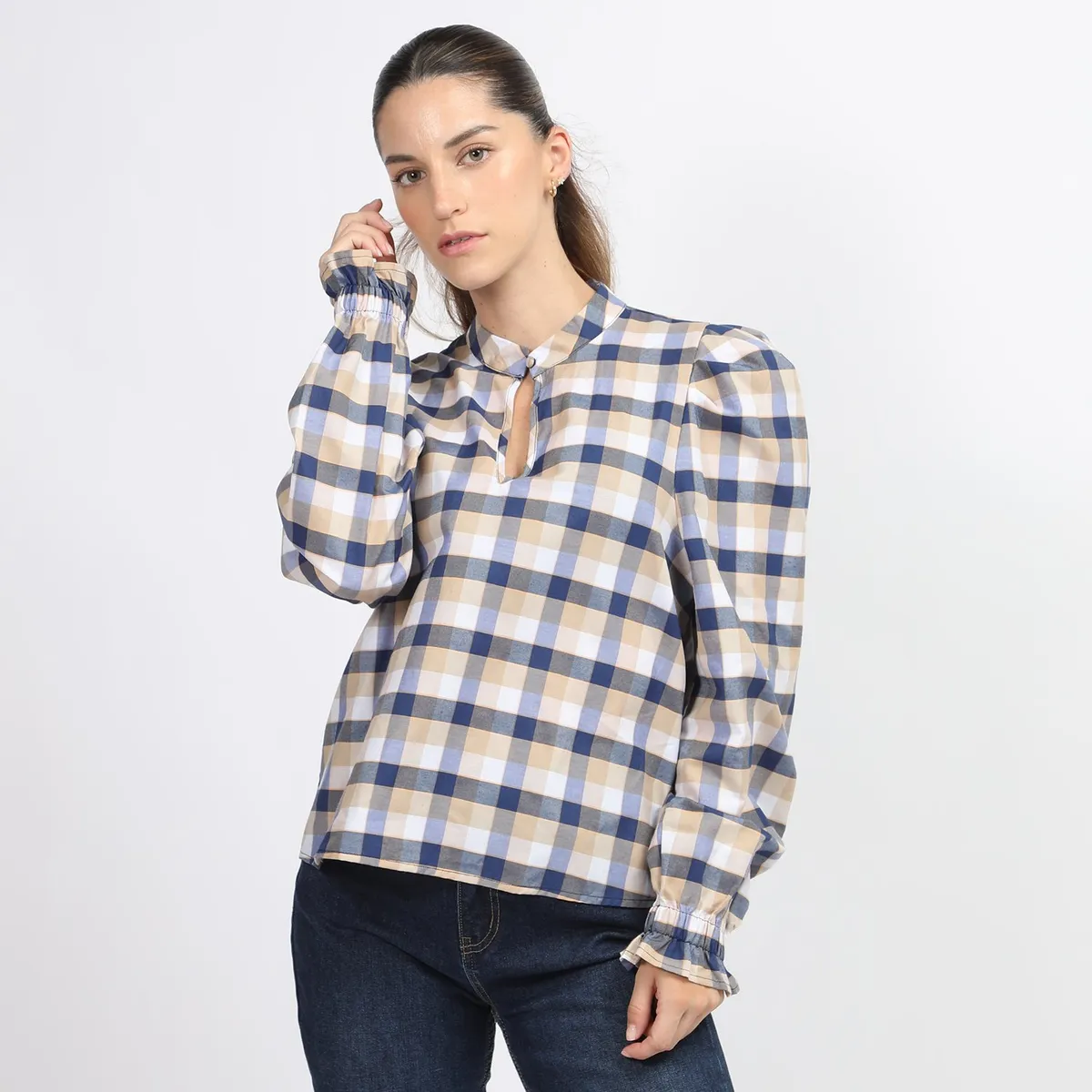 BASEMENT - Blusa Manga Larga Algodón Mujer Basement