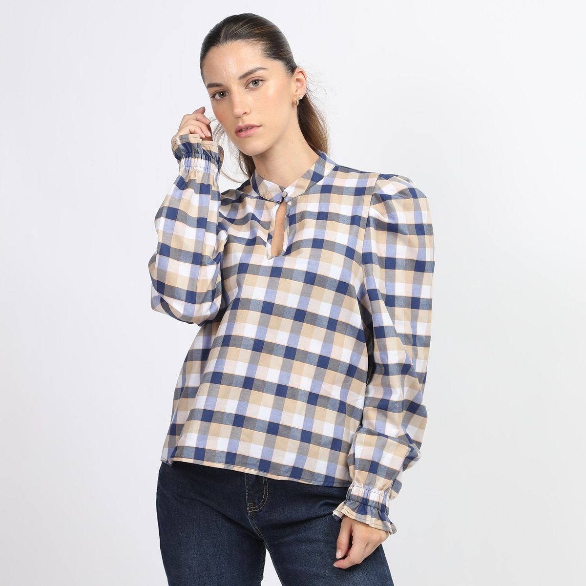 BASEMENT - Blusa Manga Larga Algodón Mujer Basement