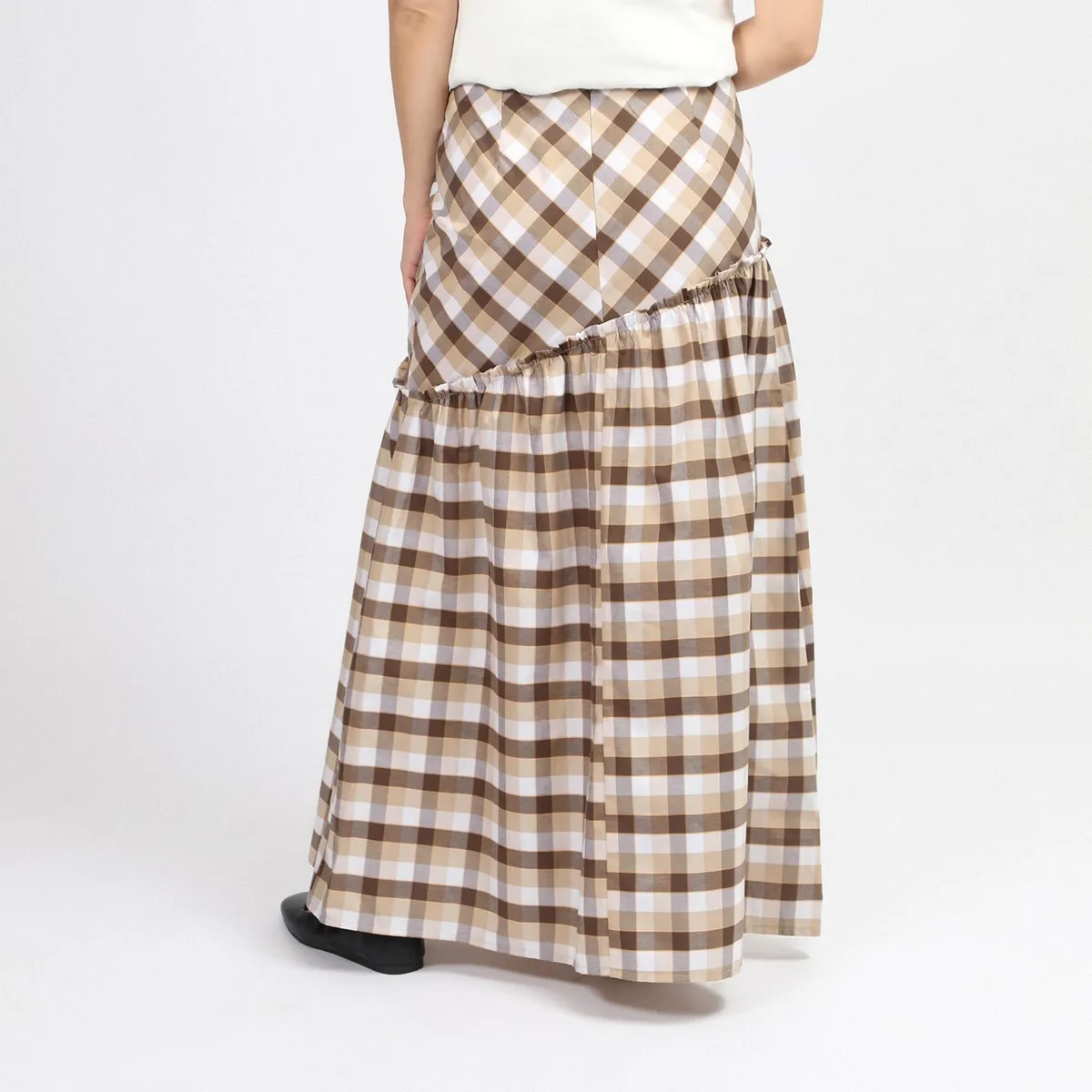 BASEMENT - Falda Larga Algodón Mujer Basement