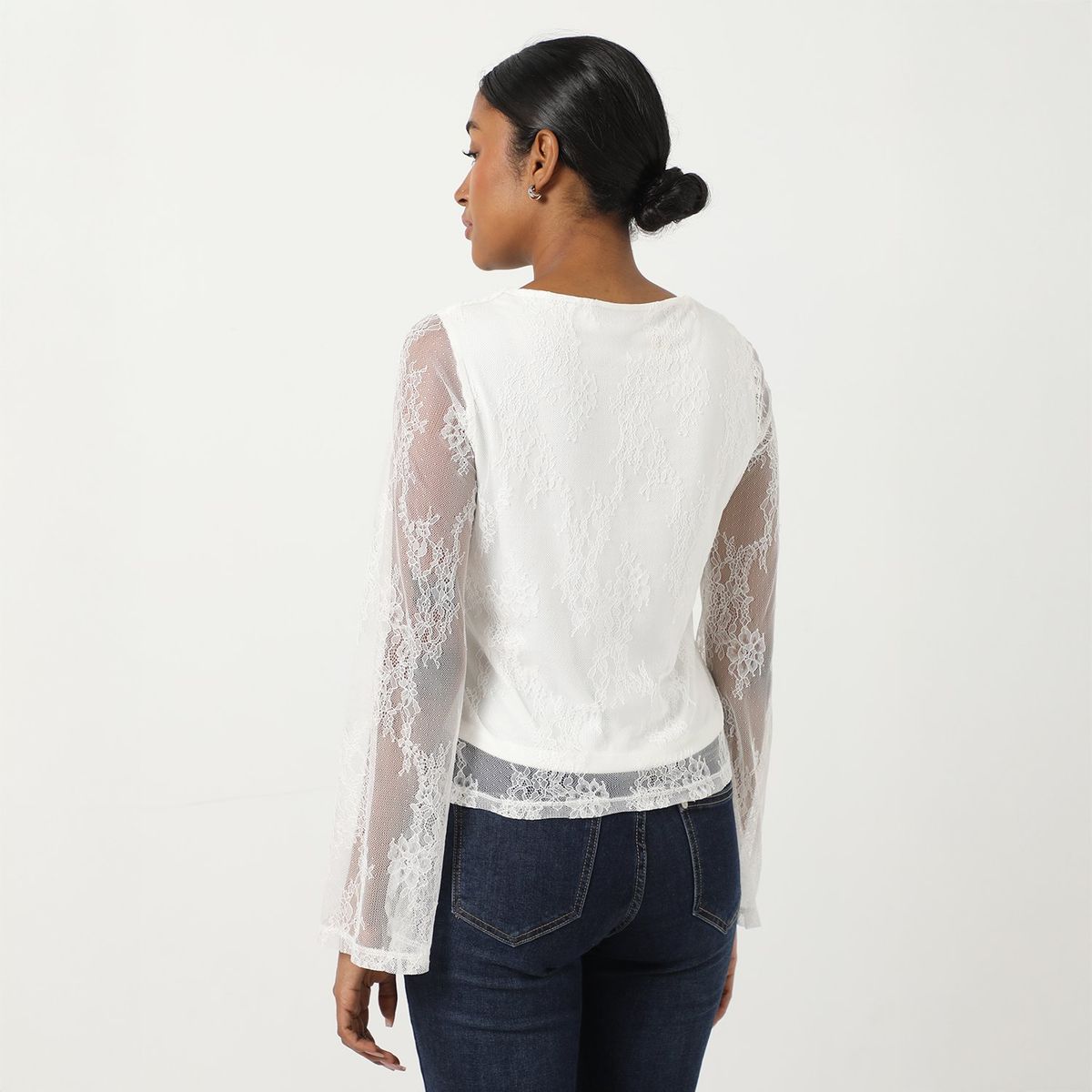 BASEMENT - Top Manga Larga Casual Mujer Basement