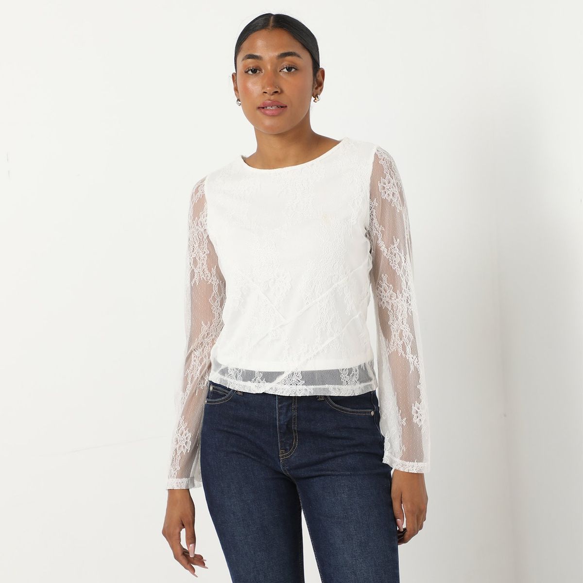 BASEMENT - Top Manga Larga Casual Mujer Basement