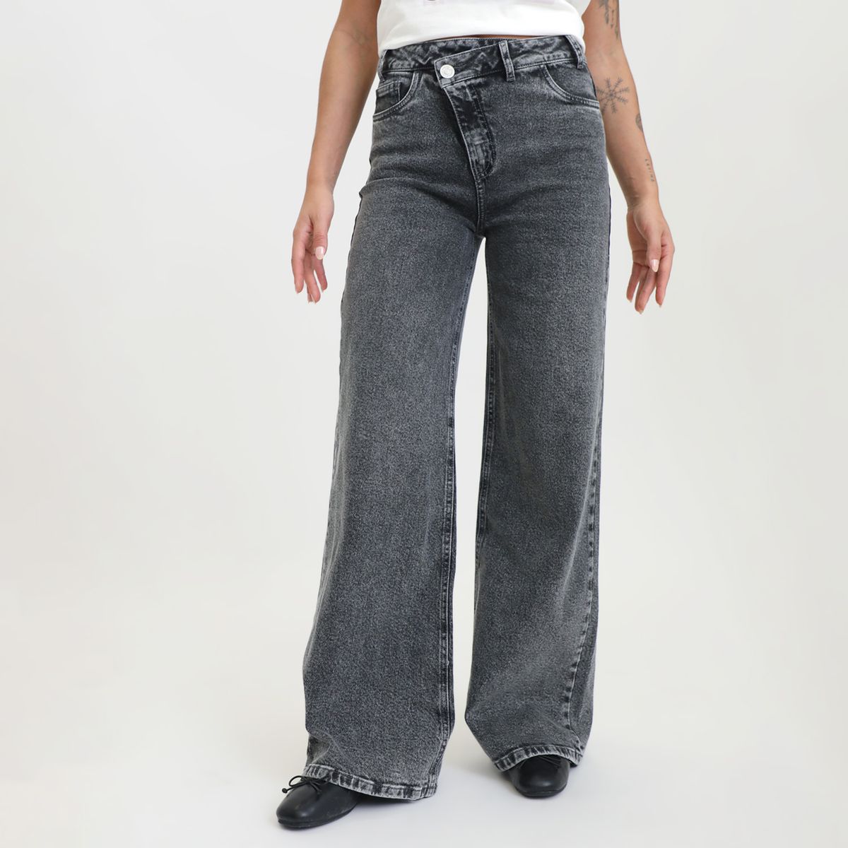 BASEMENT - Jean Wide Leg Mujer Basement