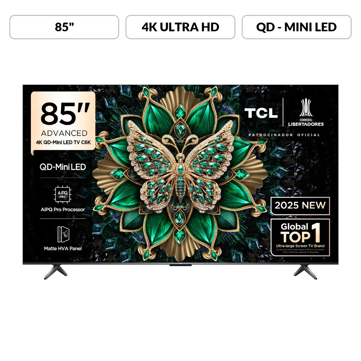TCL - Televisor Tcl 85" Qd Miniled 4k 85c6k Google Tv