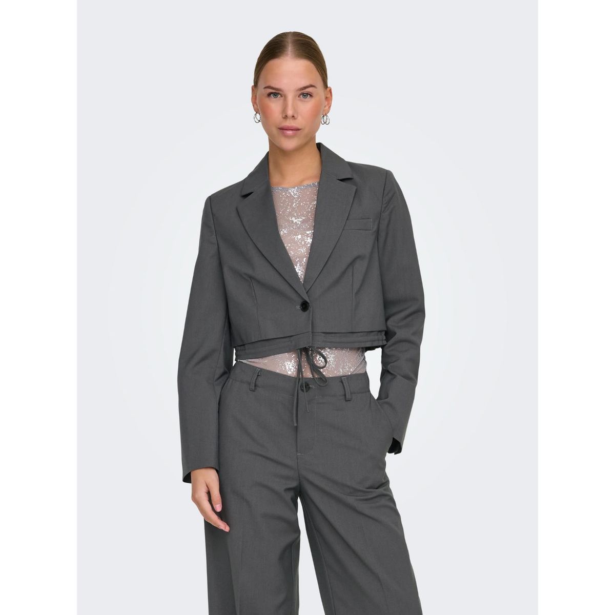 ONLY - Blazer Crop Casual Mujer Only