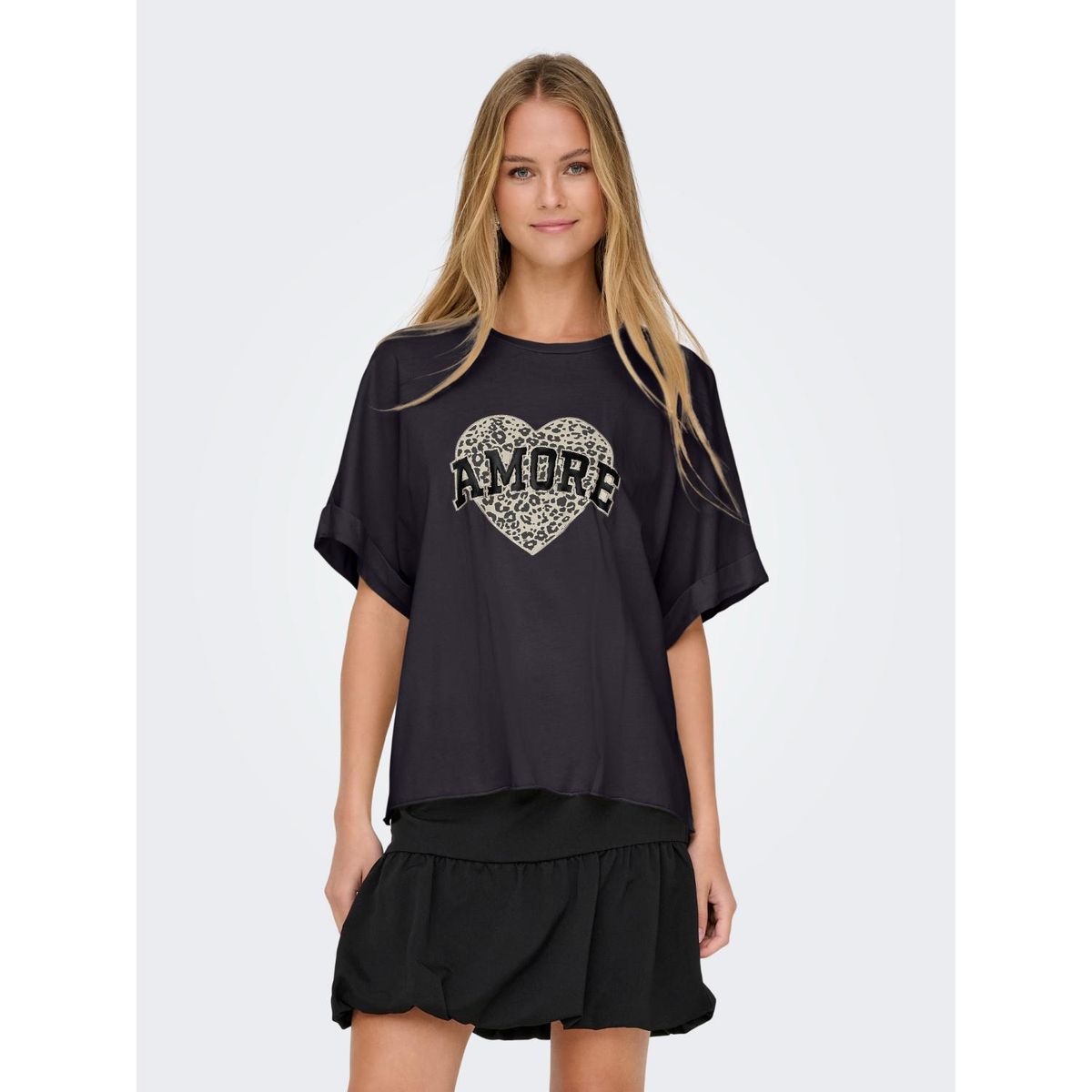 ONLY - Top Manga Corta 100% Algodón Mujer Only