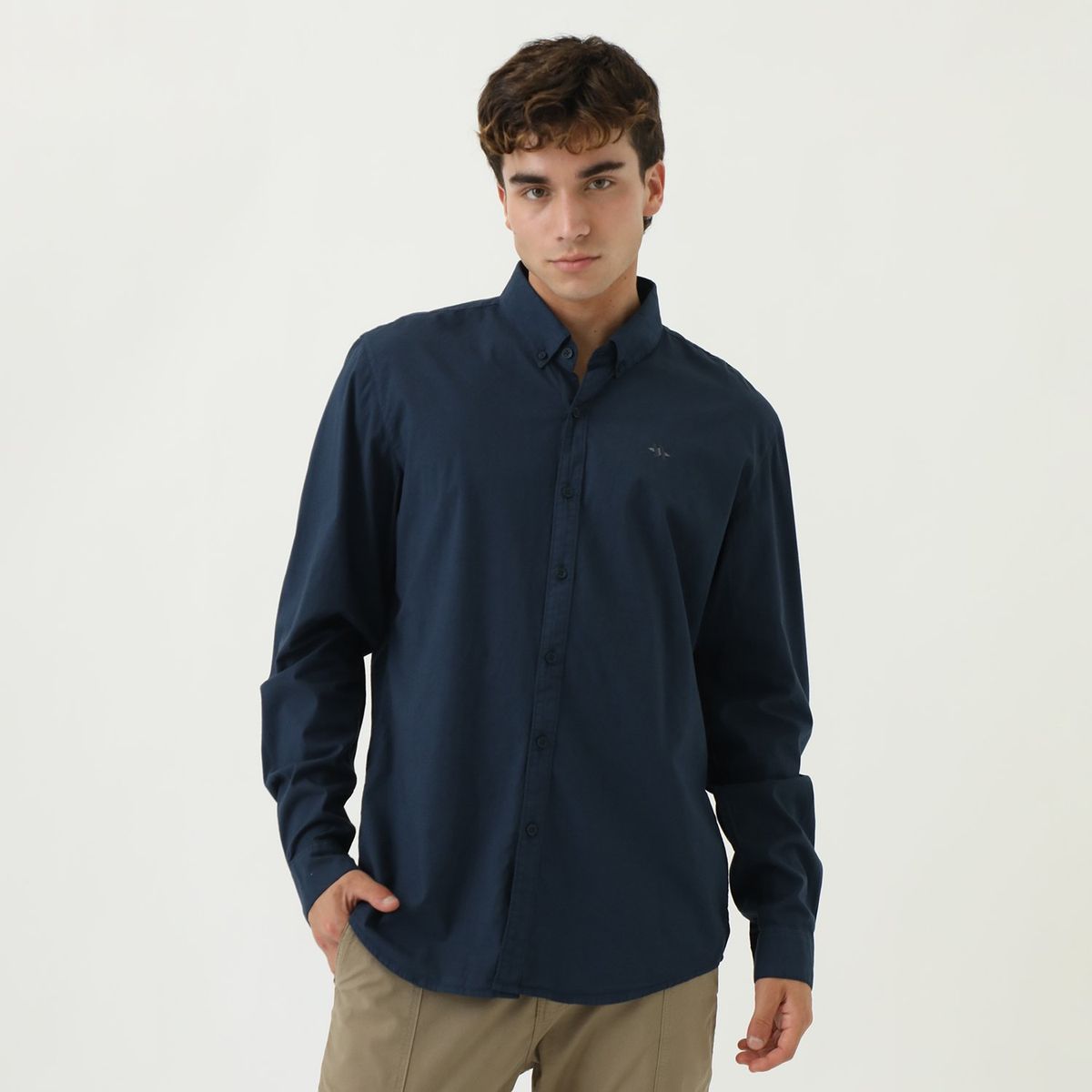 HUNTINGTON - Camisa Hombre Strech Manga Larga Huntington