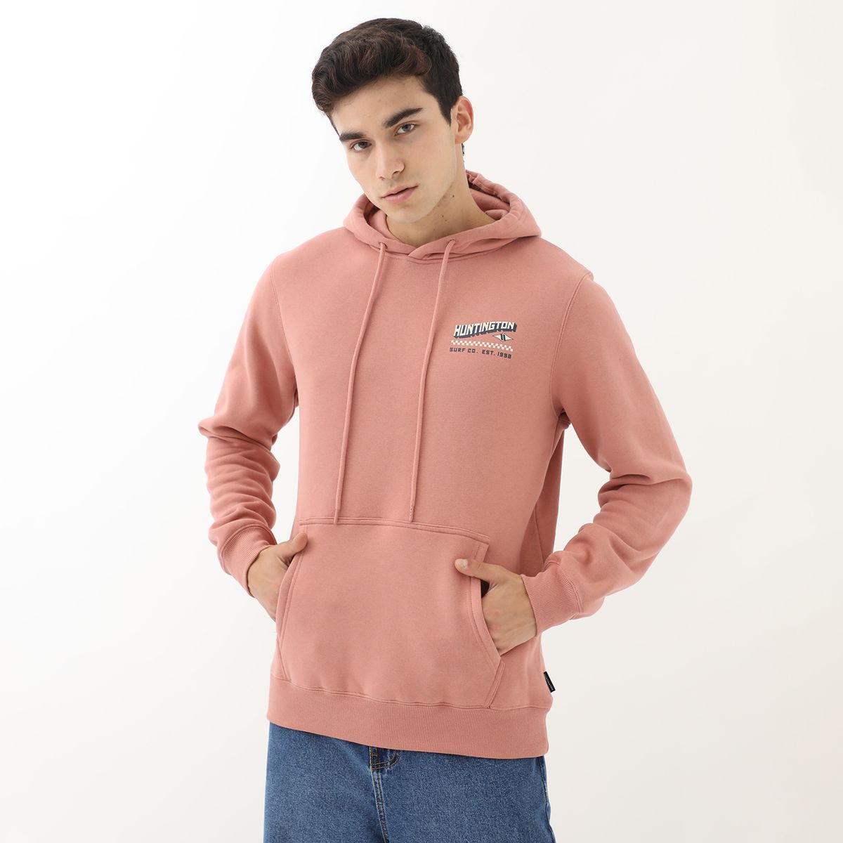 HUNTINGTON - Polera Algodón Hombre Huntington Con Capucha