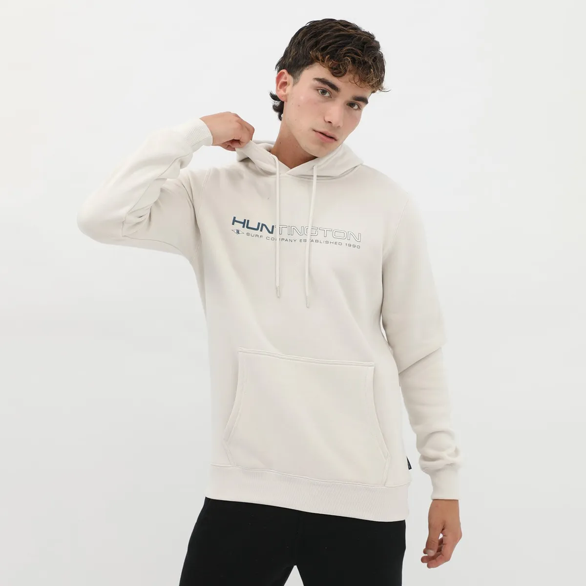 HUNTINGTON - Polera Hombre Con Capucha Huntington