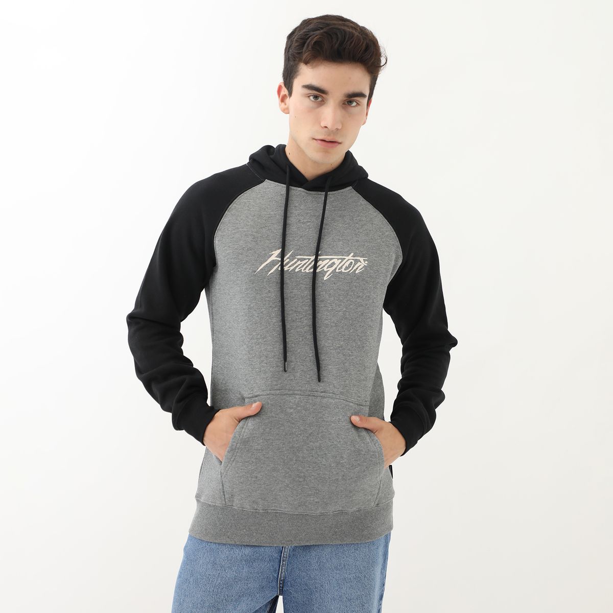 HUNTINGTON - Polera Algodón Hombre Huntington Con Capucha