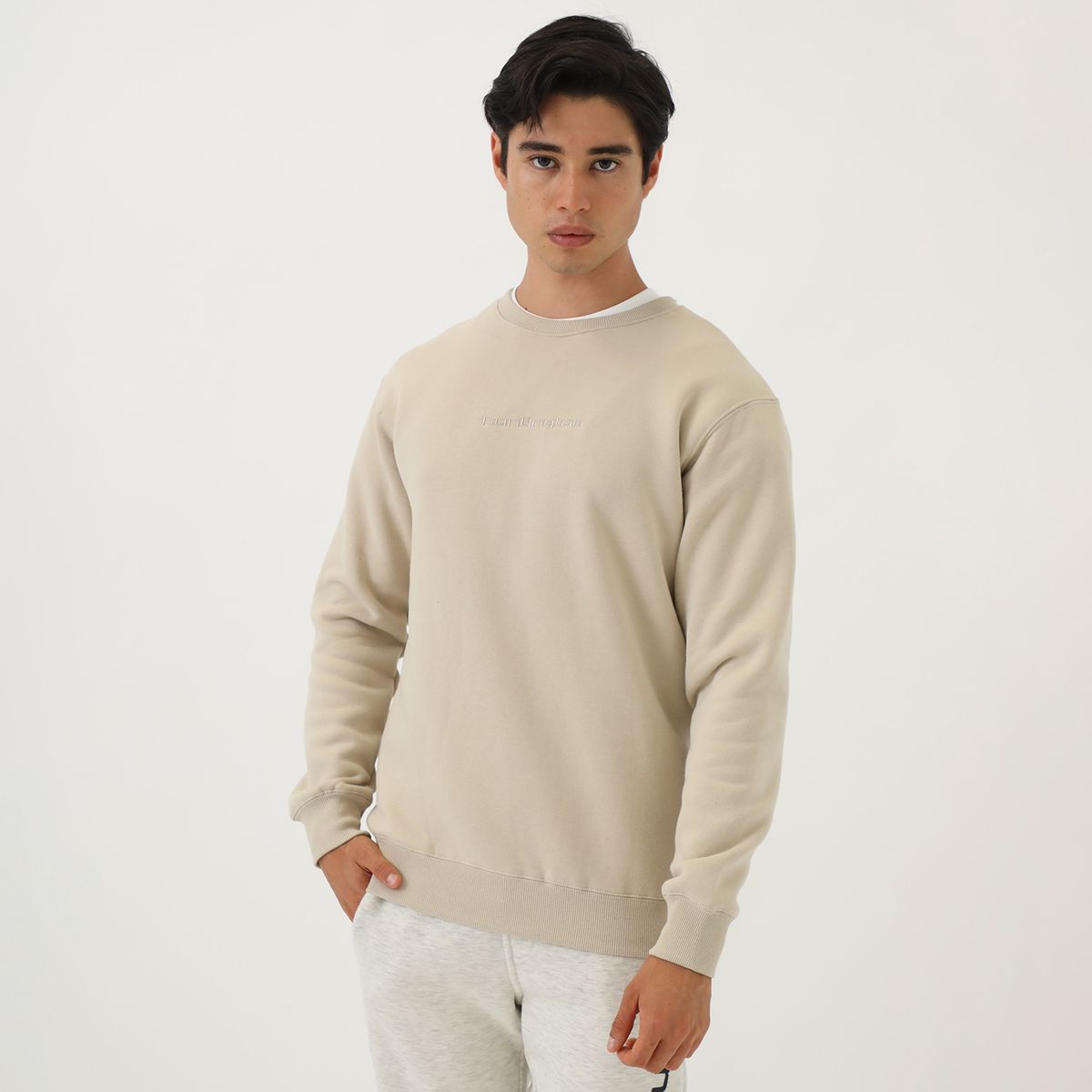 HUNTINGTON - Polera Casual Hombre Huntington Sin Capucha