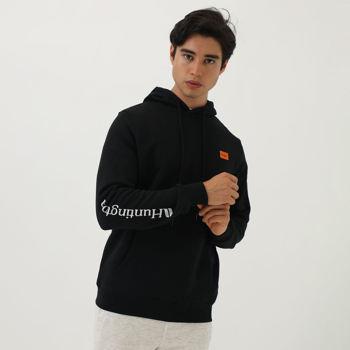 HUNTINGTON - Polera Algodón Hombre Huntington Con Capucha