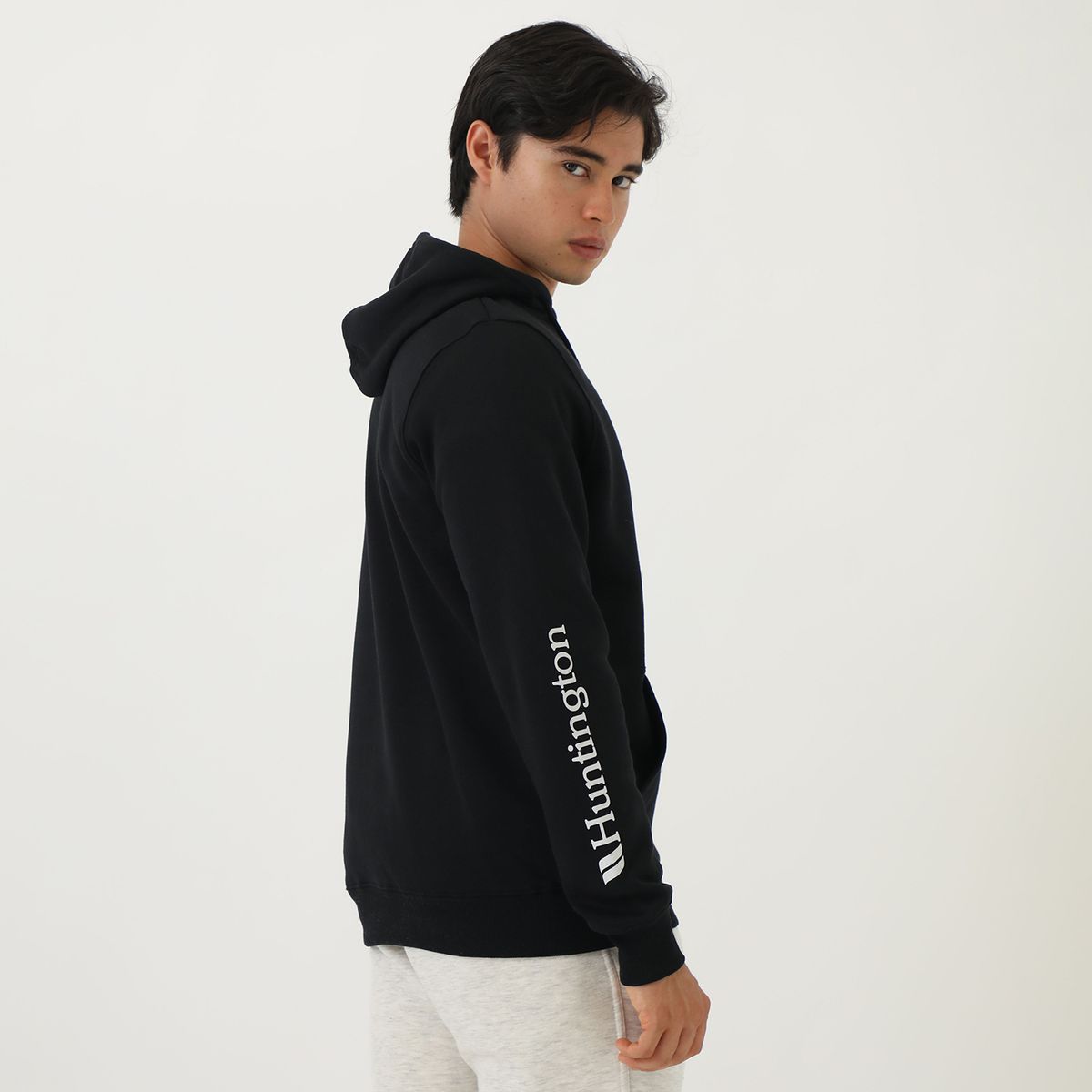 HUNTINGTON - Polera Algodón Hombre Huntington Con Capucha