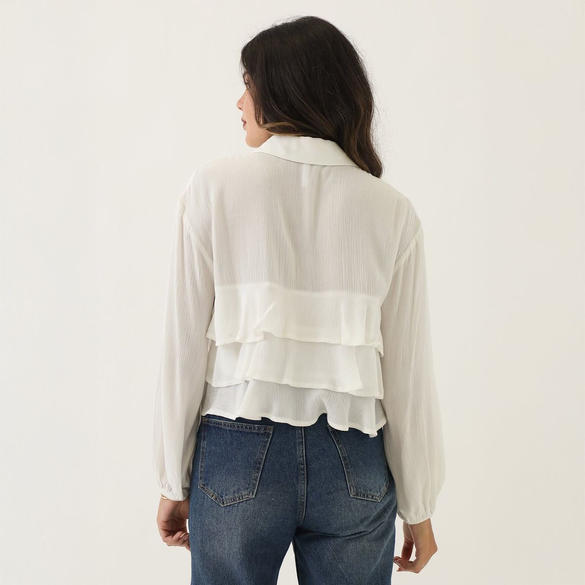 SYBILLA - Top Manga Larga Casual Mujer Sybilla