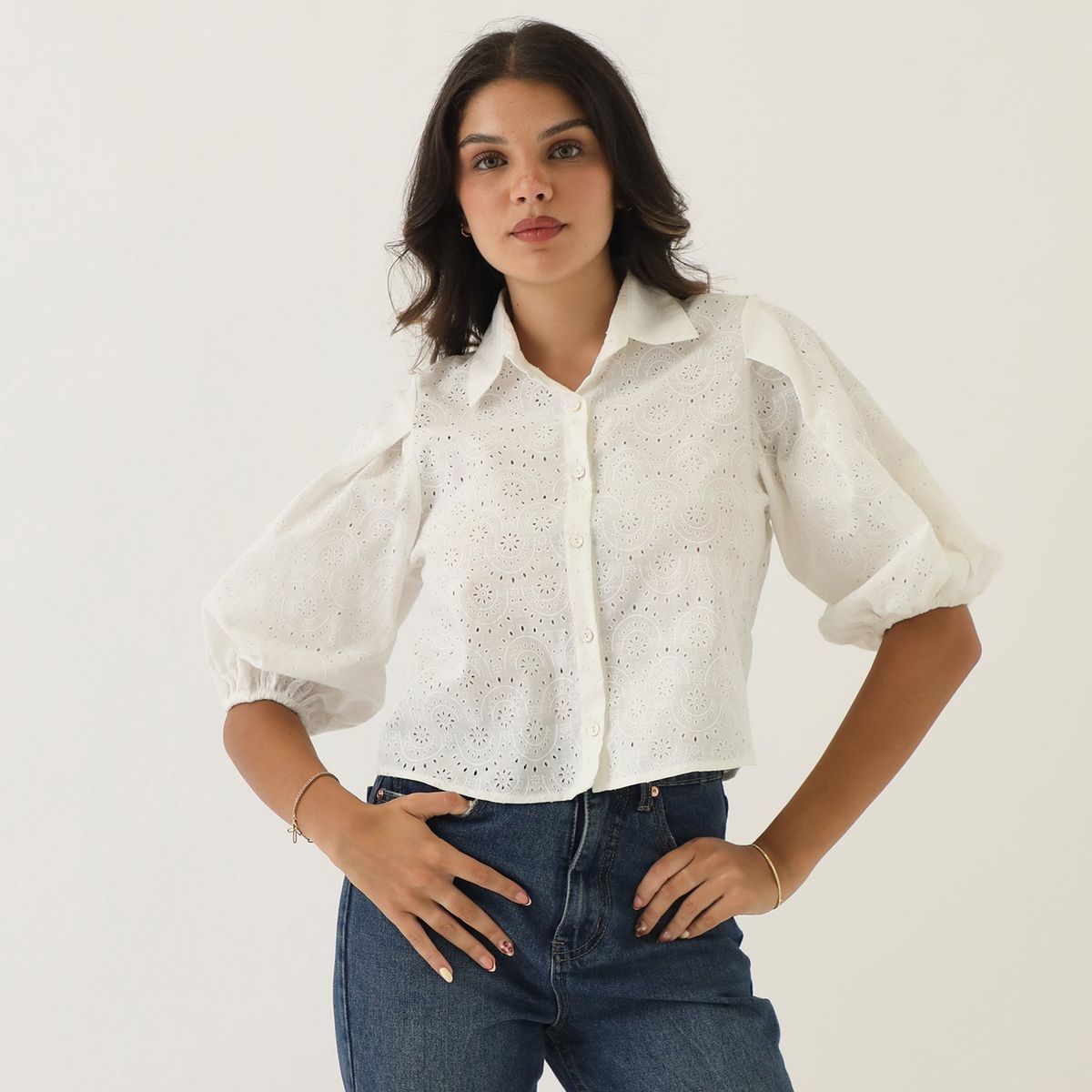 SYBILLA - Top Manga Larga 100% Algodón Mujer Sybilla