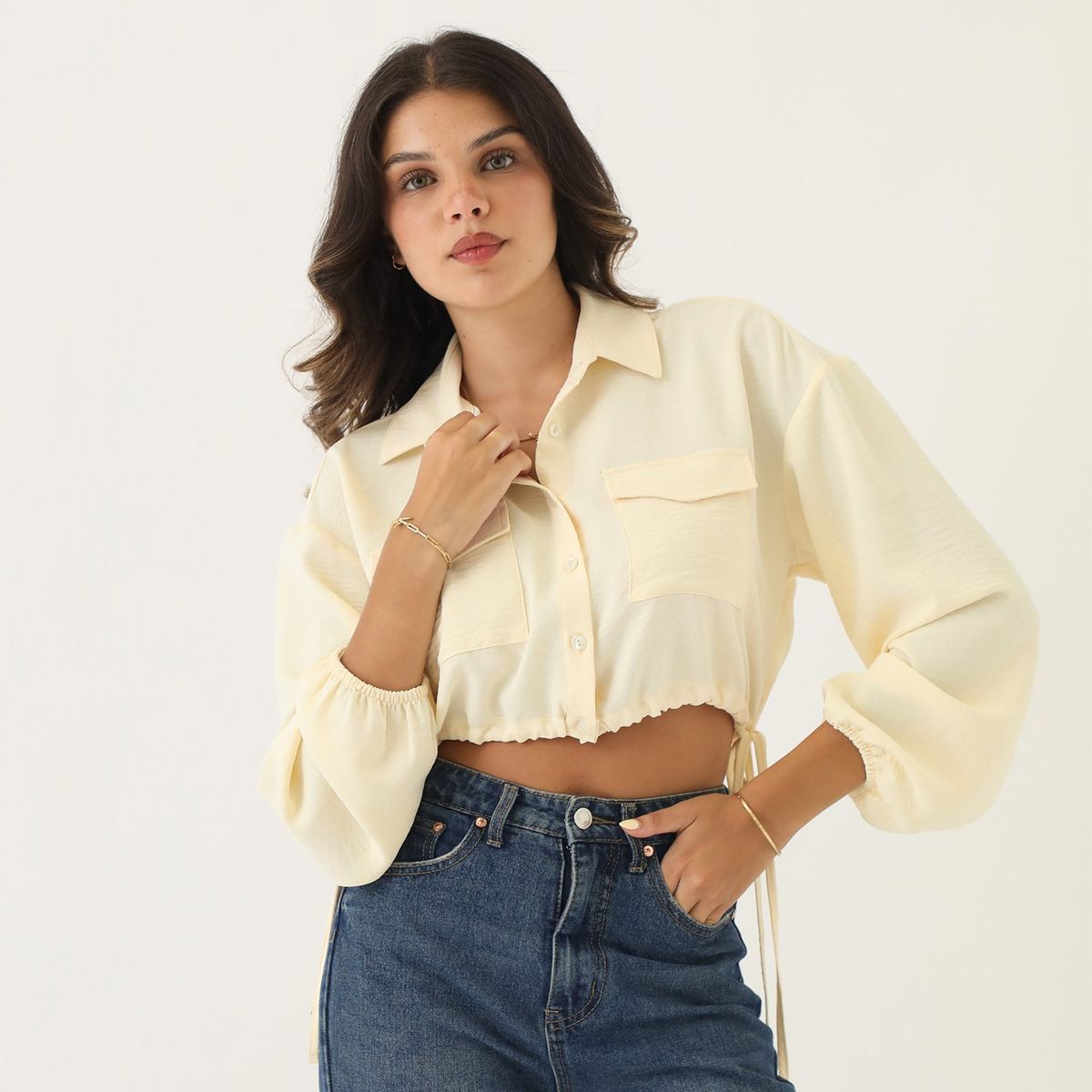 SYBILLA - Top Manga Larga Casual Mujer Sybilla