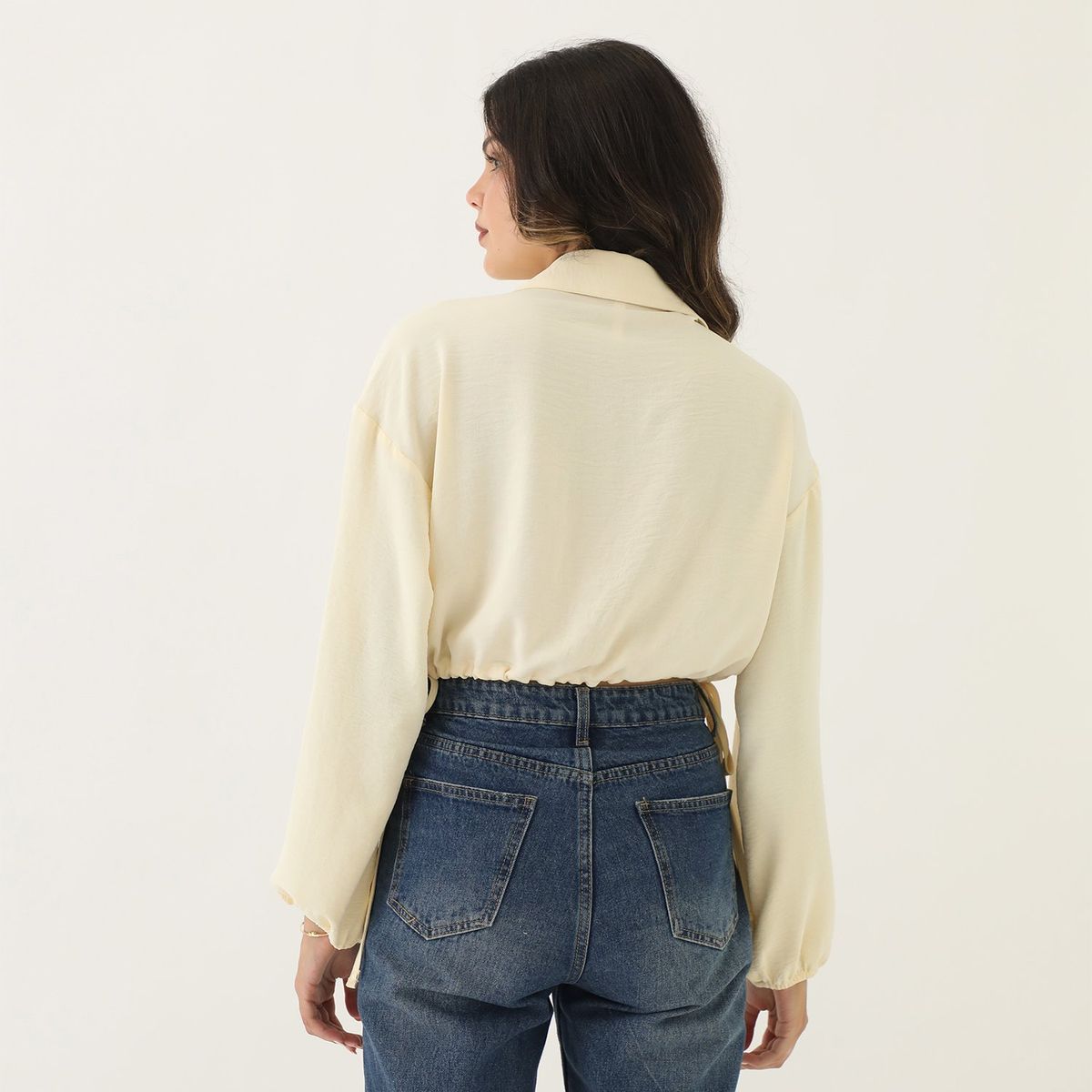 SYBILLA - Top Manga Larga Casual Mujer Sybilla