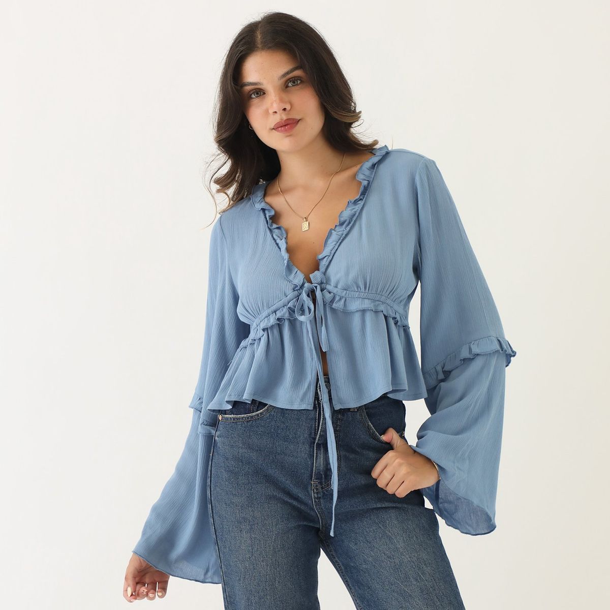 SYBILLA - Blusa Manga Larga Casual Mujer Sybilla