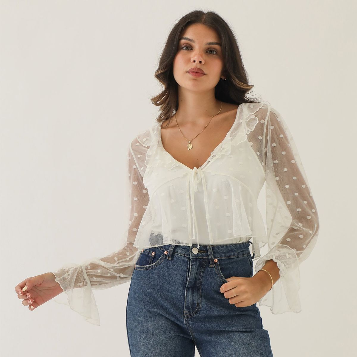 SYBILLA - Blusa Manga Larga Casual Mujer Sybilla