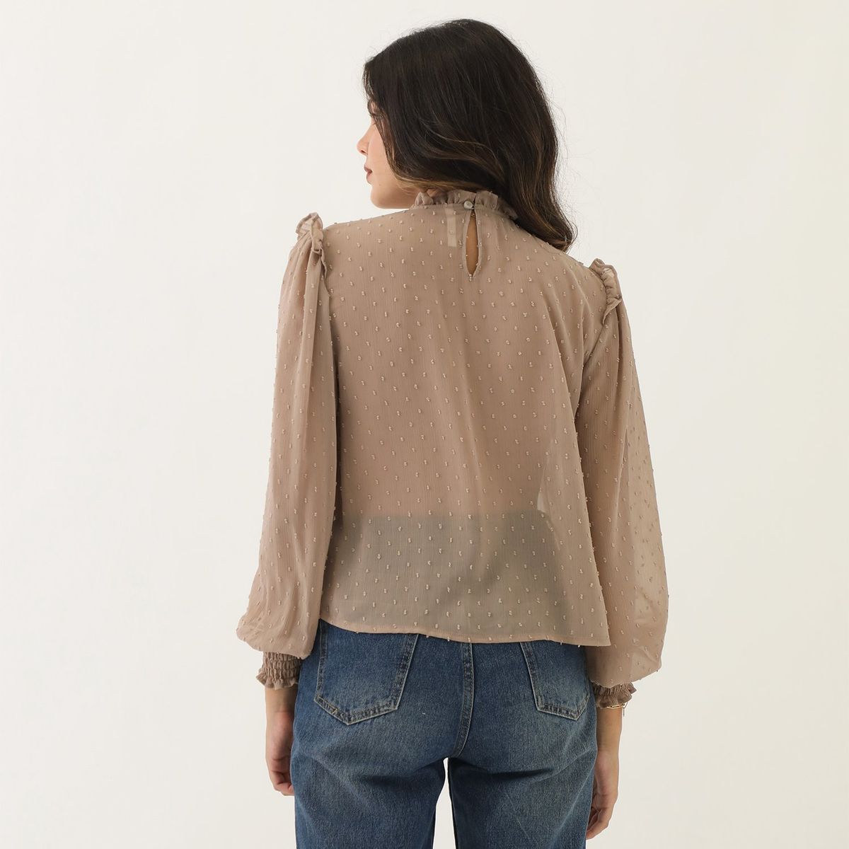 SYBILLA - Blusa Manga Larga Casual Mujer Sybilla