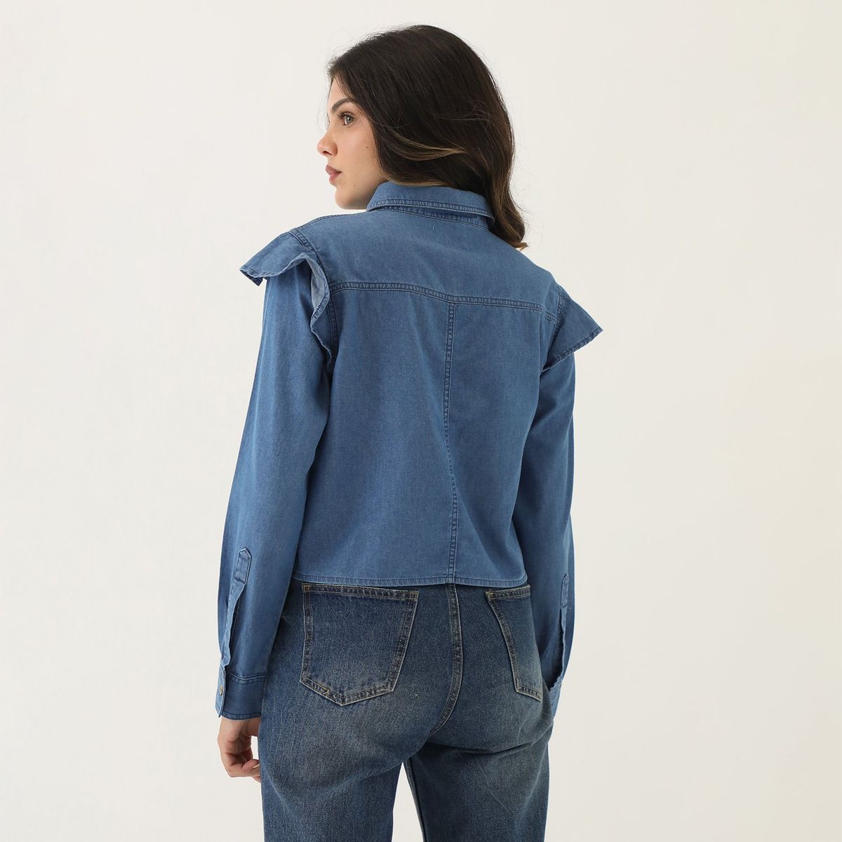 SYBILLA - Camisa Manga Larga 100% Algodón Mujer Sybilla