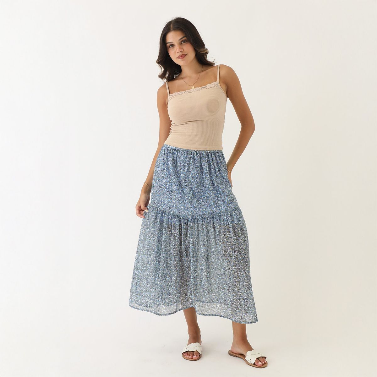 SYBILLA - Falda Larga Casual Mujer Sybilla