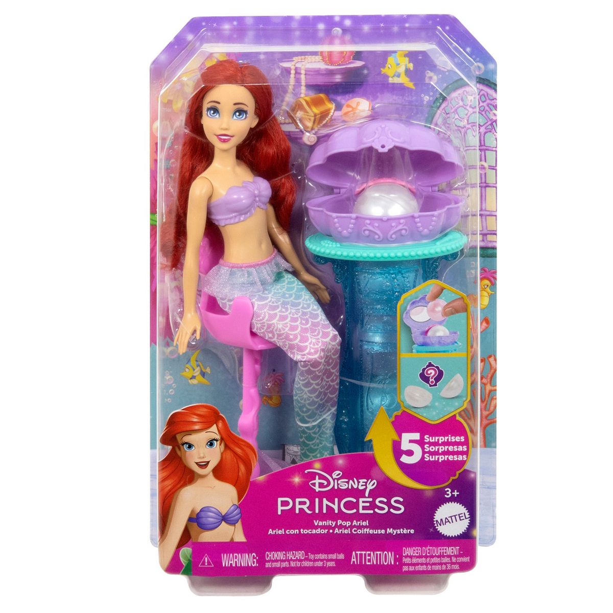 DISNEY - Disney Princesa Set De Juego Ariel Con Accesorios Sorpresa