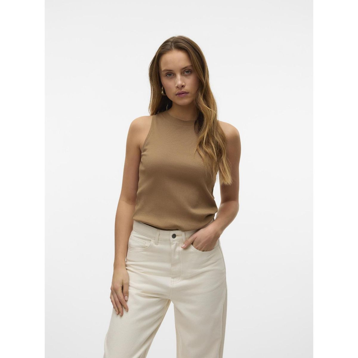 VERO MODA - Top Sin Mangas Algodón Mujer Vero Moda