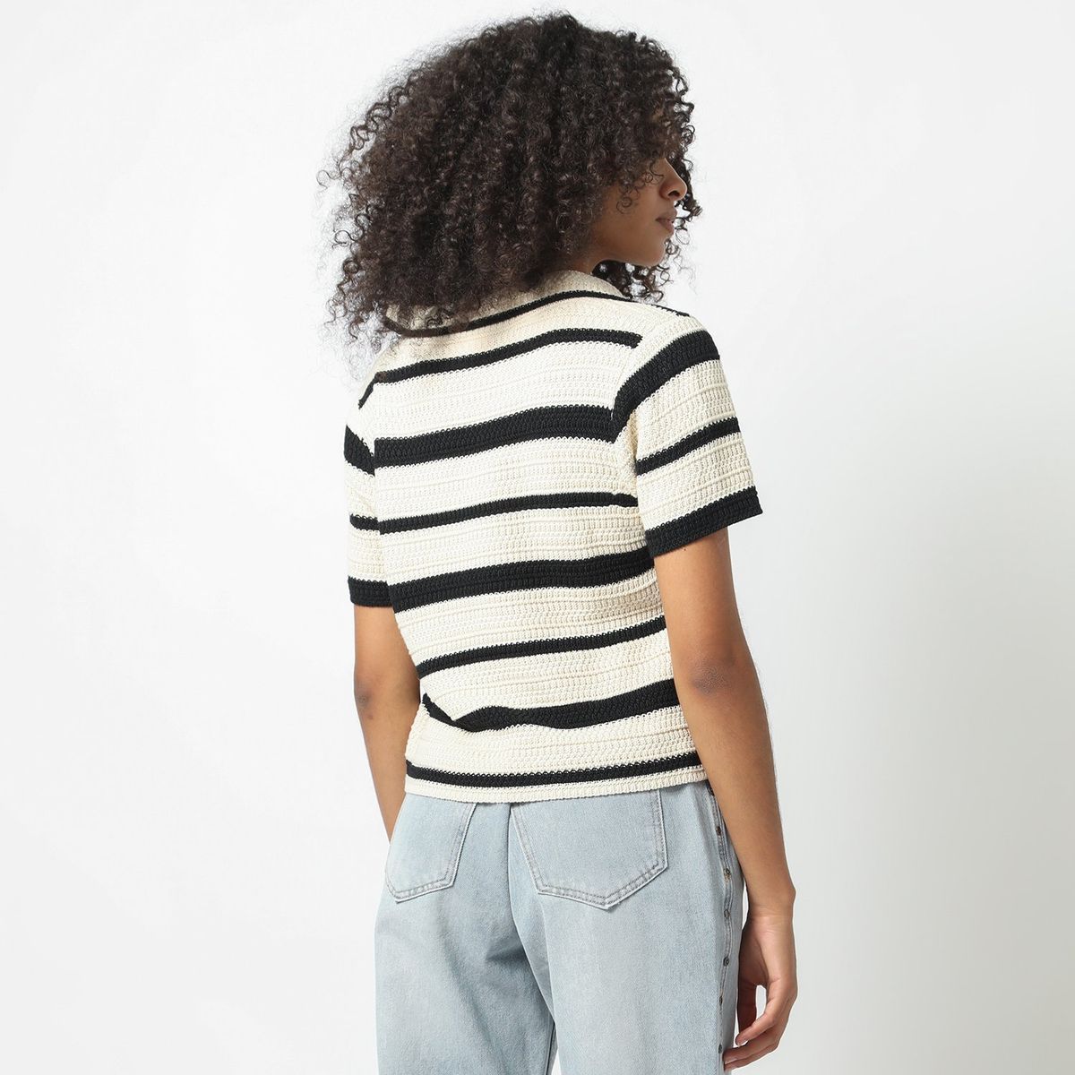 DENIMLAB - Top Manga Corta Casual Mujer Denimlab