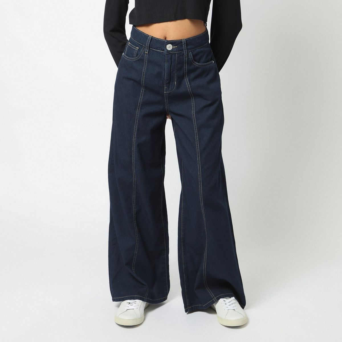 DENIMLAB - Pantalón Wide 100% Algodón Mujer Denimlab