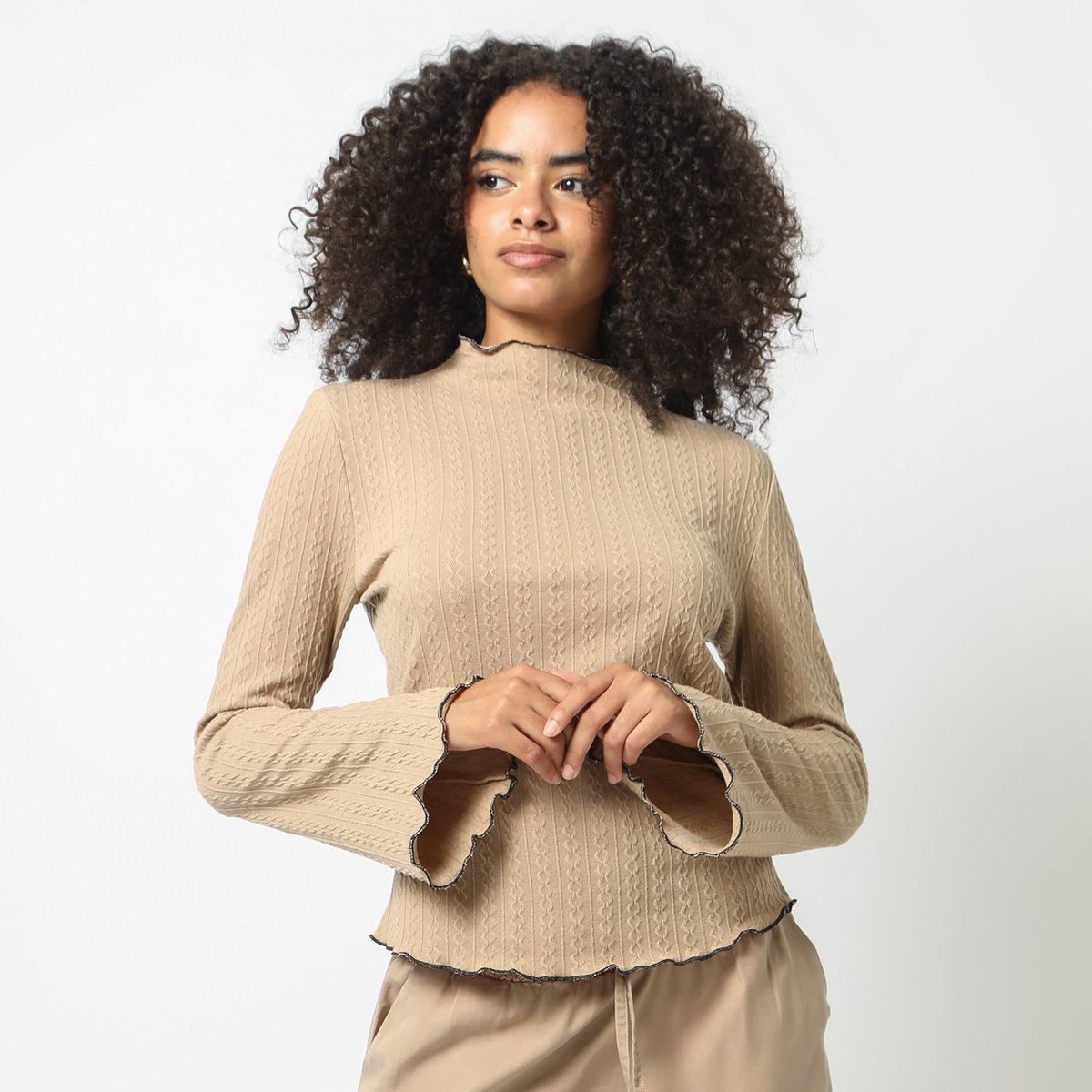 DENIMLAB - Polo Manga Larga Casual Mujer Denimlab