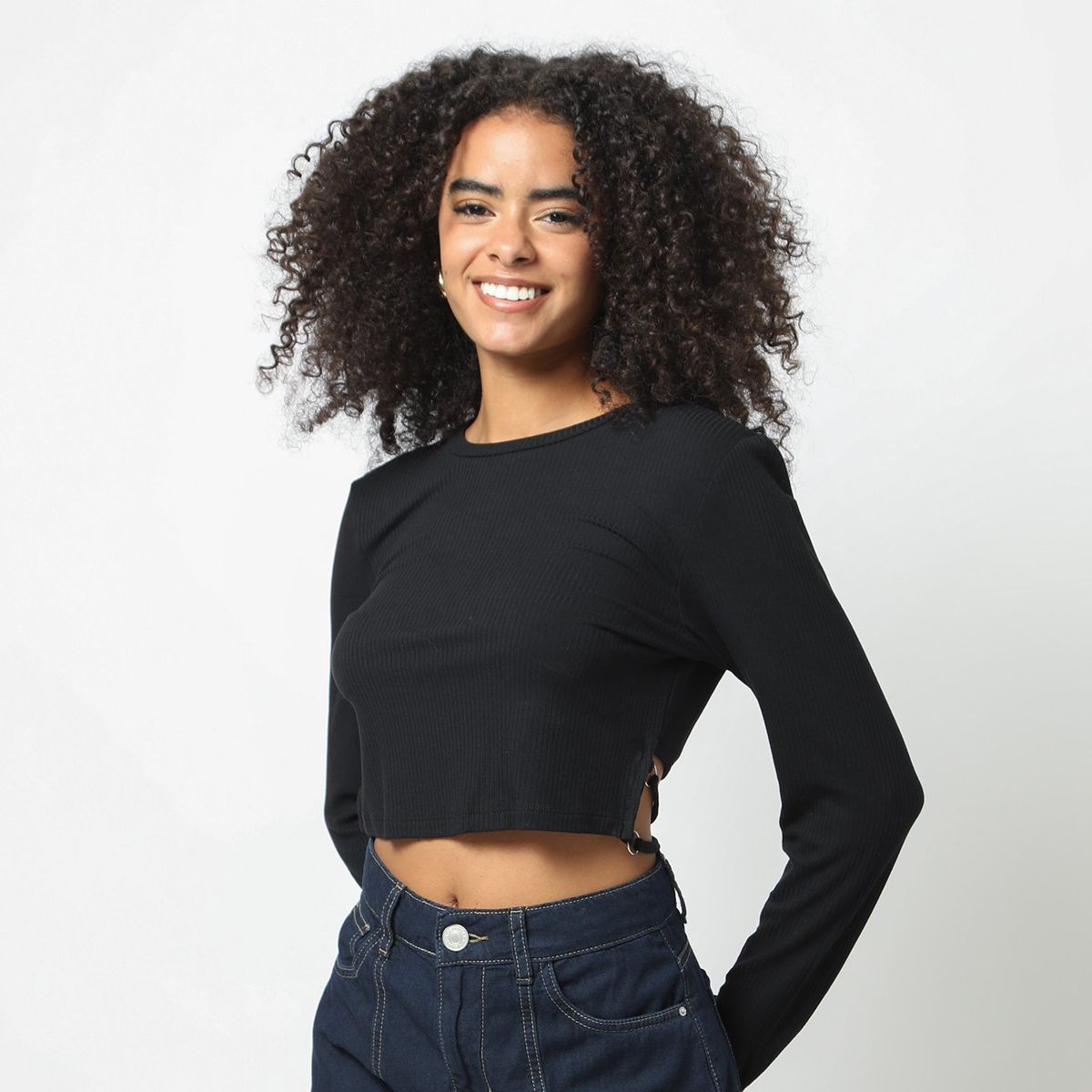 DENIMLAB - Polo Manga Larga Casual Mujer Denimlab