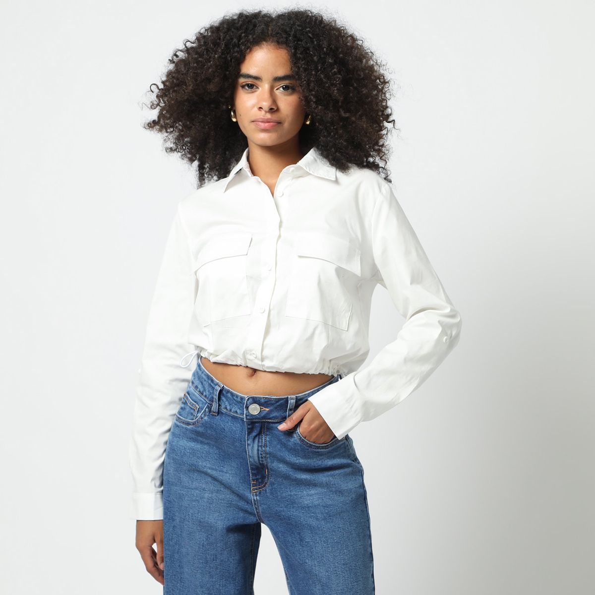 DENIMLAB - Camisa Manga Larga Algodón Mujer Denimlab