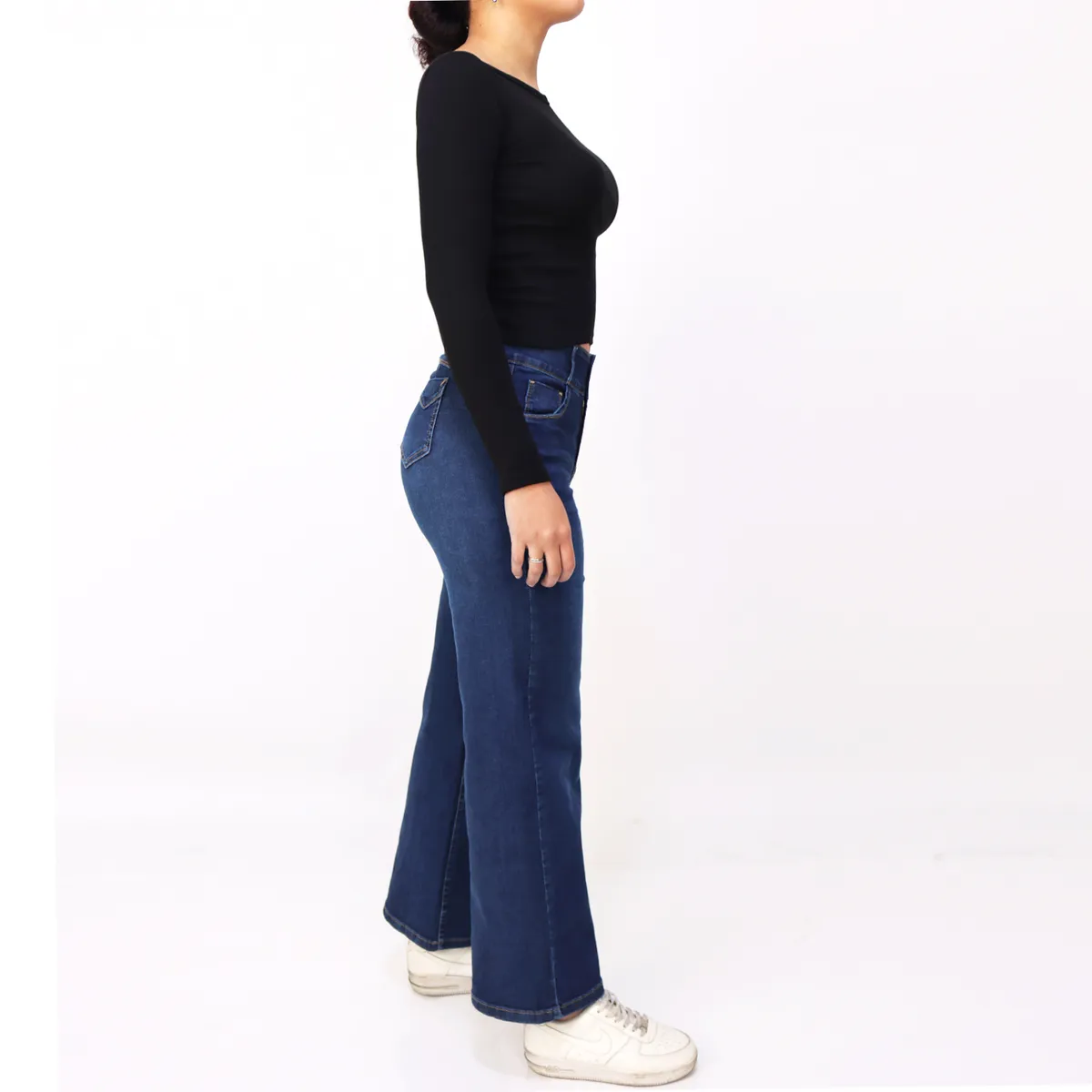 KAYRA POBLET - Jean Straight Tiro Alto Mujer Kayra Poblet