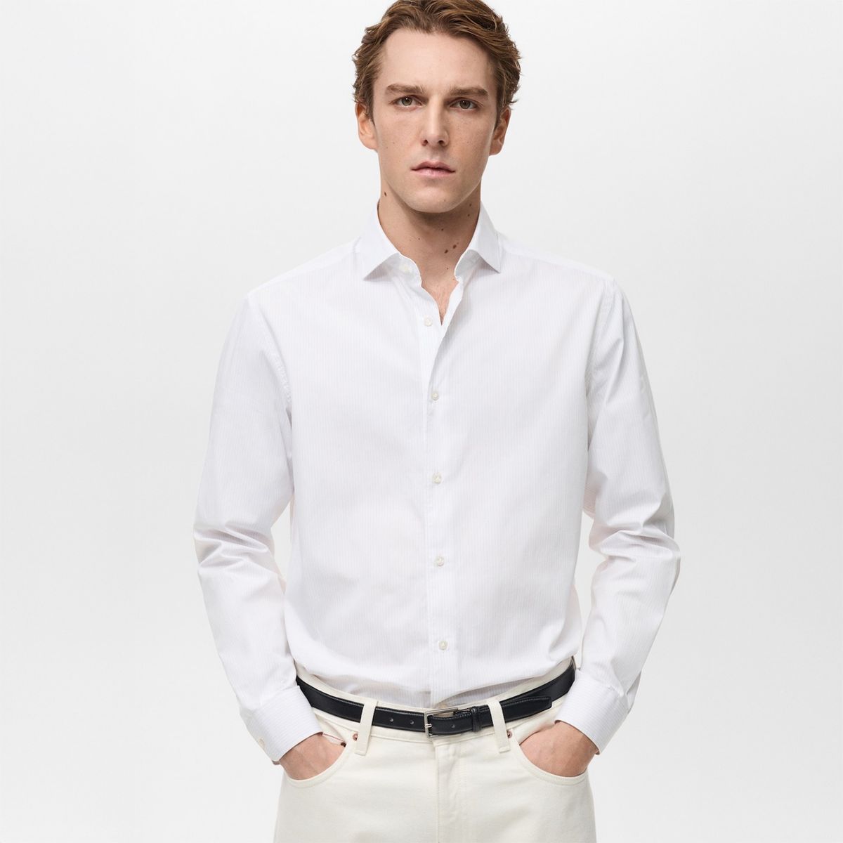 MANGO - Camisa Manga Larga Hombre Mango