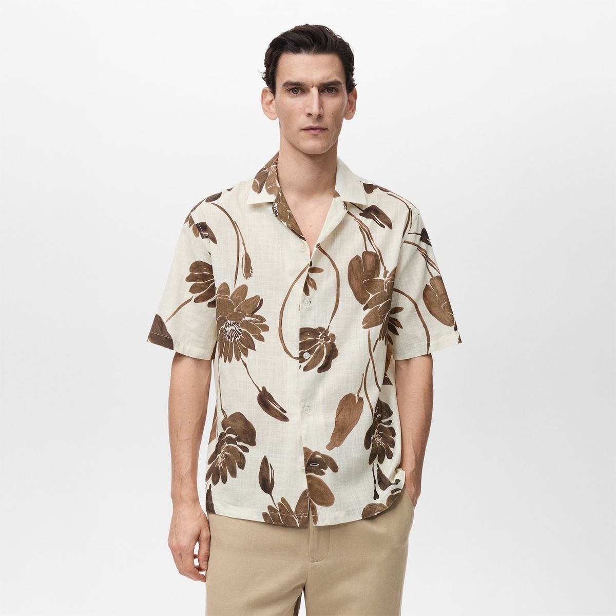 MANGO - Camisa Estampado Floral Hombre Mango Man