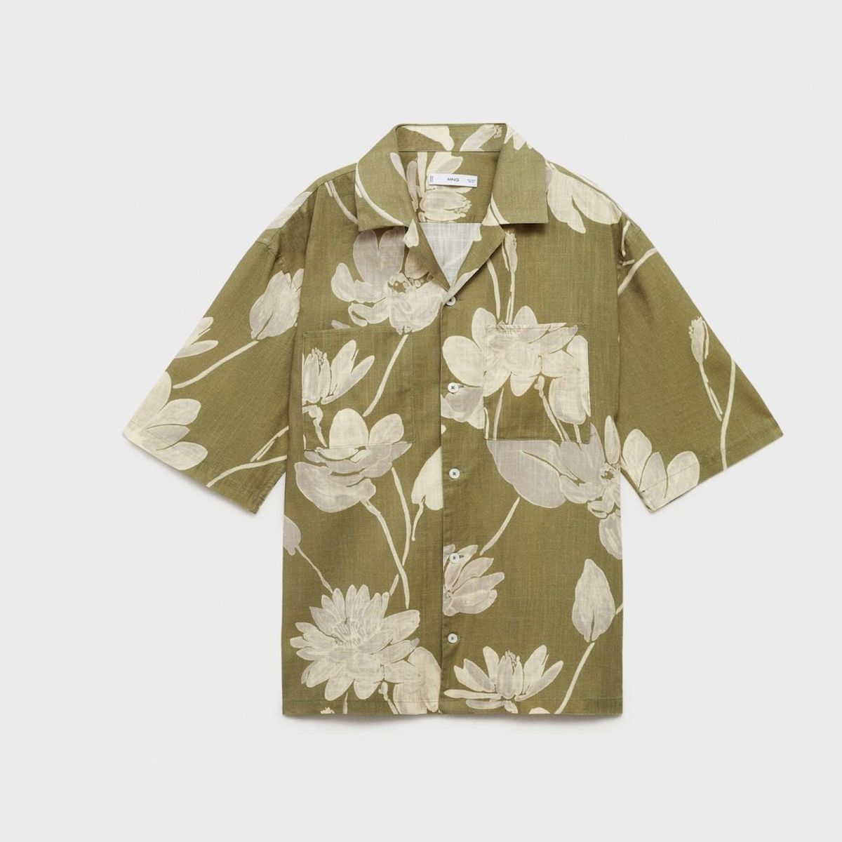 MANGO - Camisa Algodón Estampado Floral Hombre Mango Man