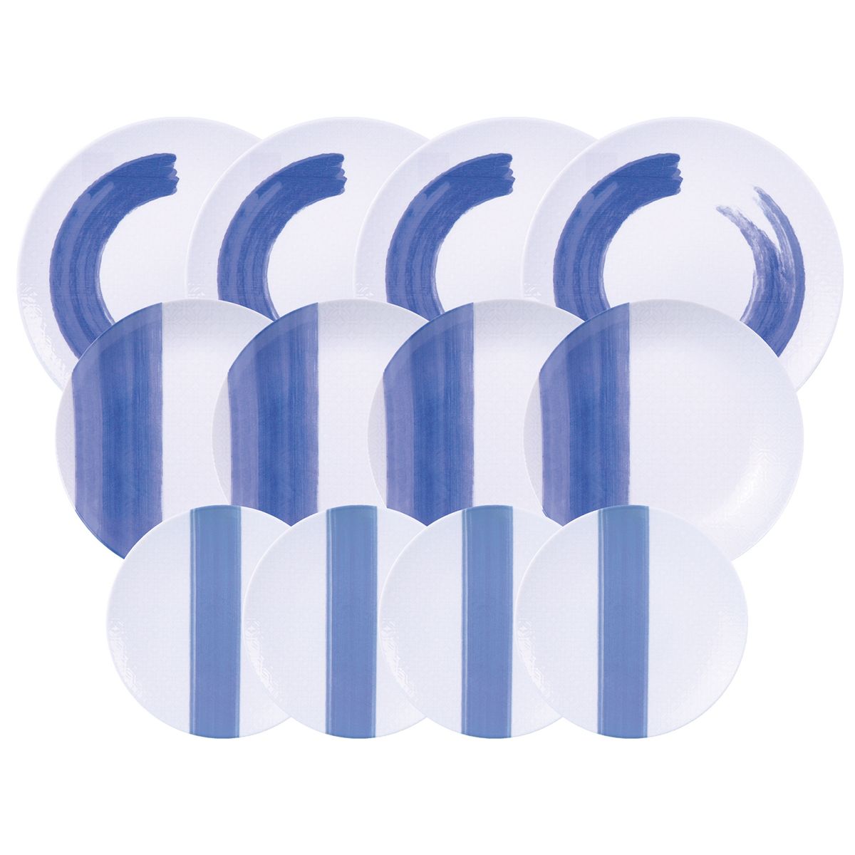 TRAMONTINA - Juego de Platos 12 Piezas Porcelana Soho