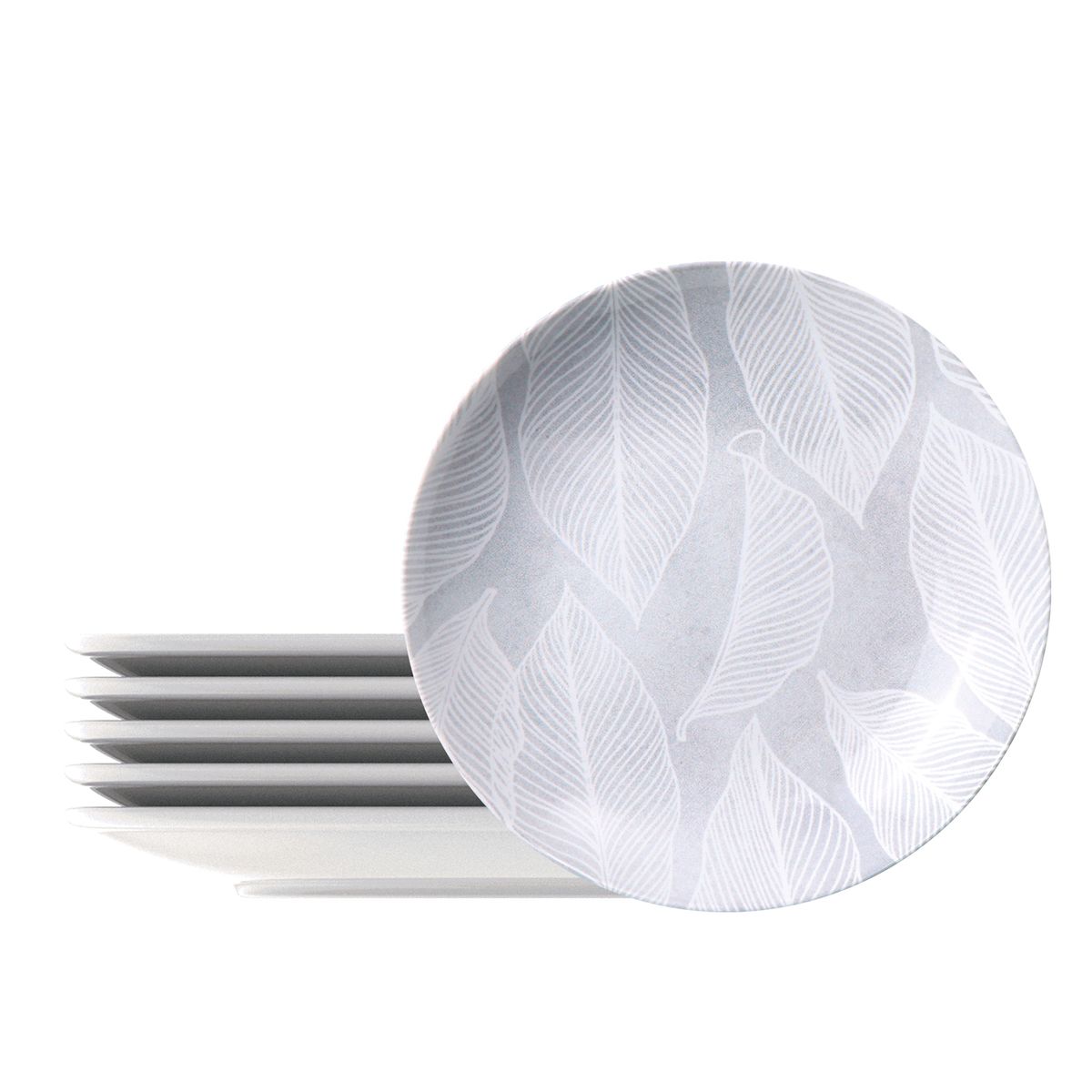 TRAMONTINA - Juego de Platos Hondo 6 Piezas Porcelana 21cm Arbo