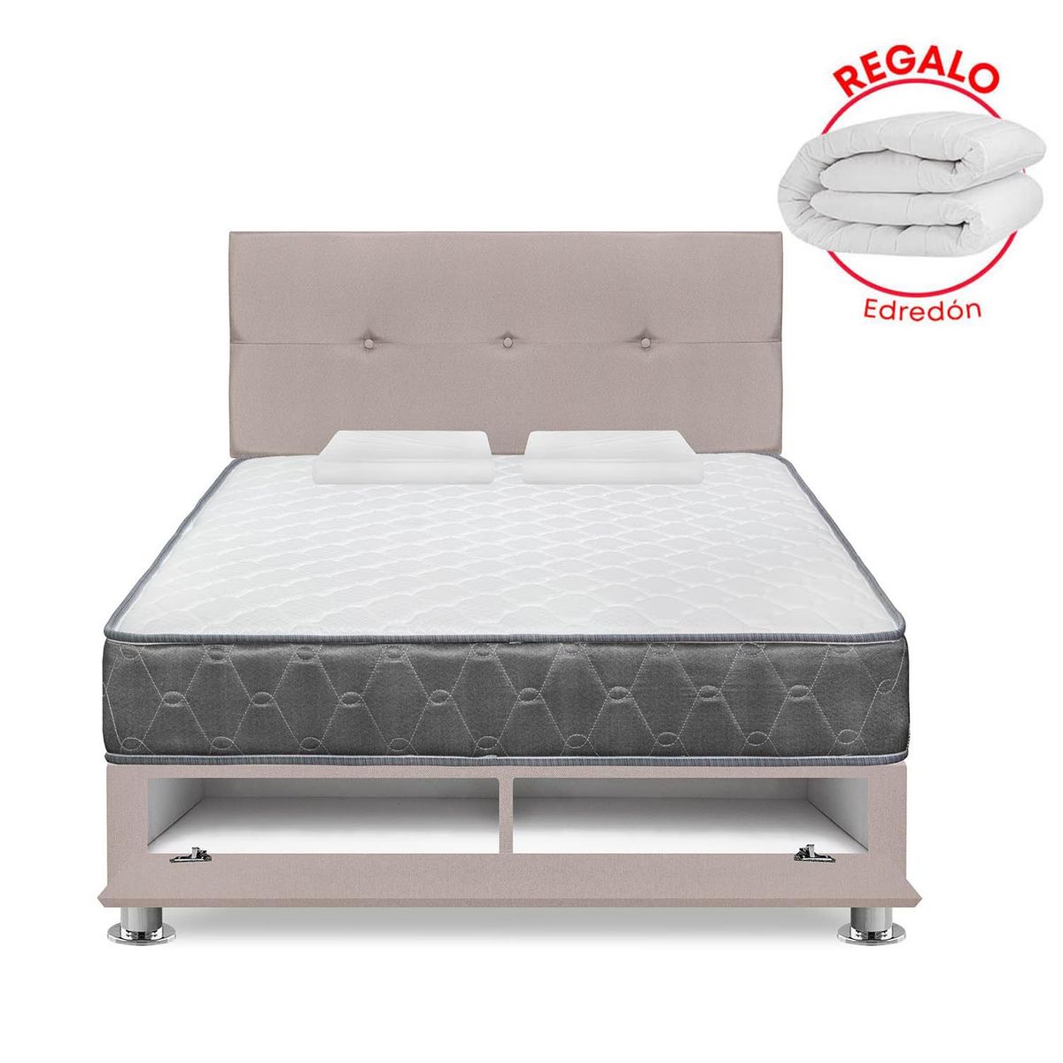 FORLI - Dormitorio Saba Acqua 2Plz Beige + Edredón