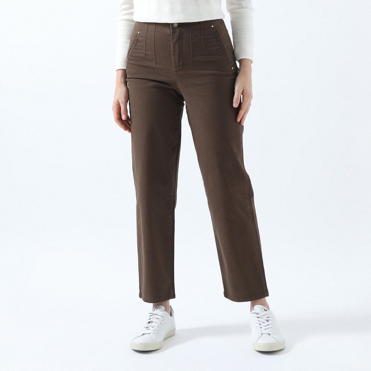 NEWPORT - Pantalón Básico Algodón Mujer Newport