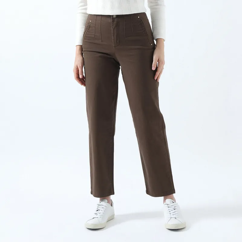 NEWPORT - Pantalón Básico Algodón Mujer Newport