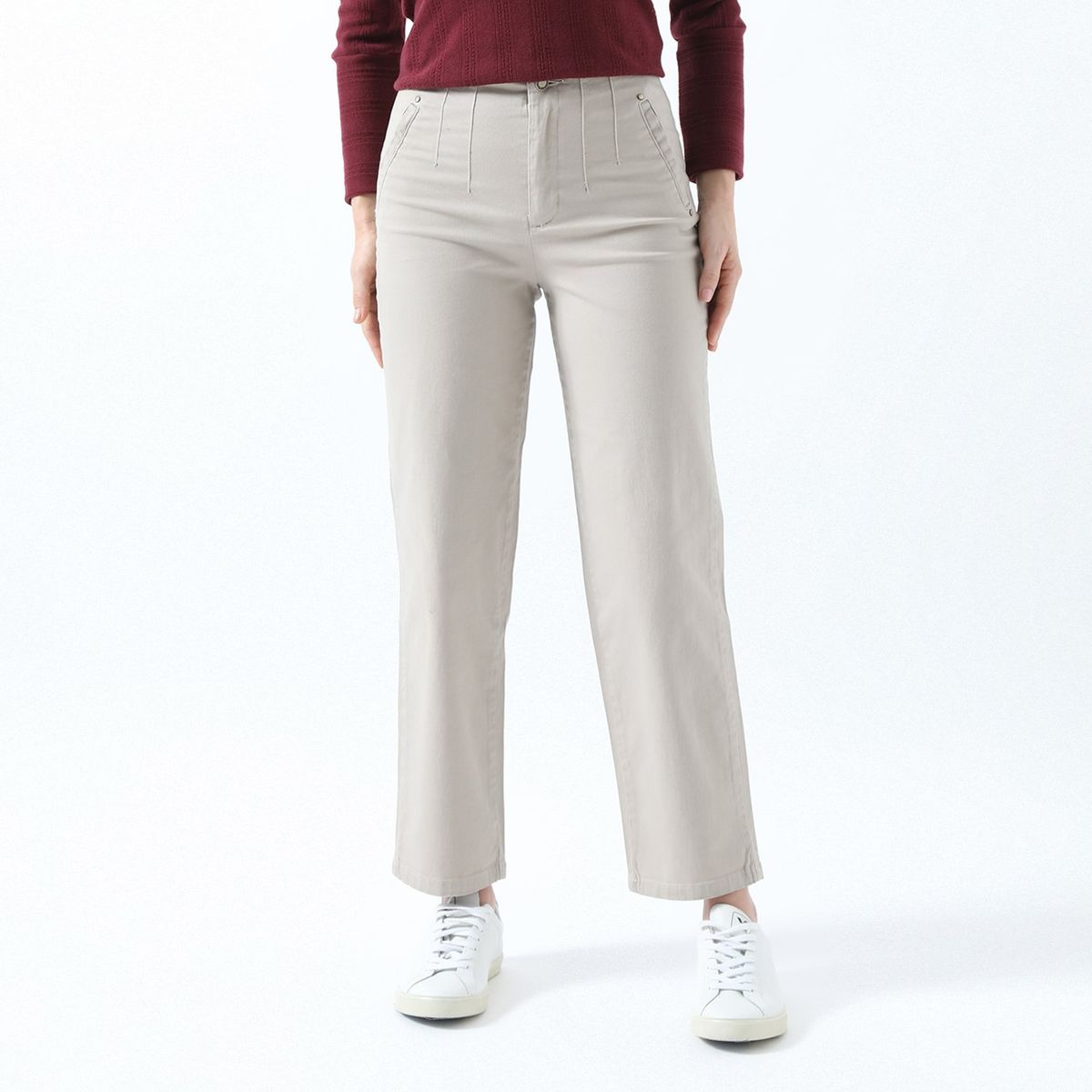 NEWPORT - Pantalón Básico Algodón Mujer Newport