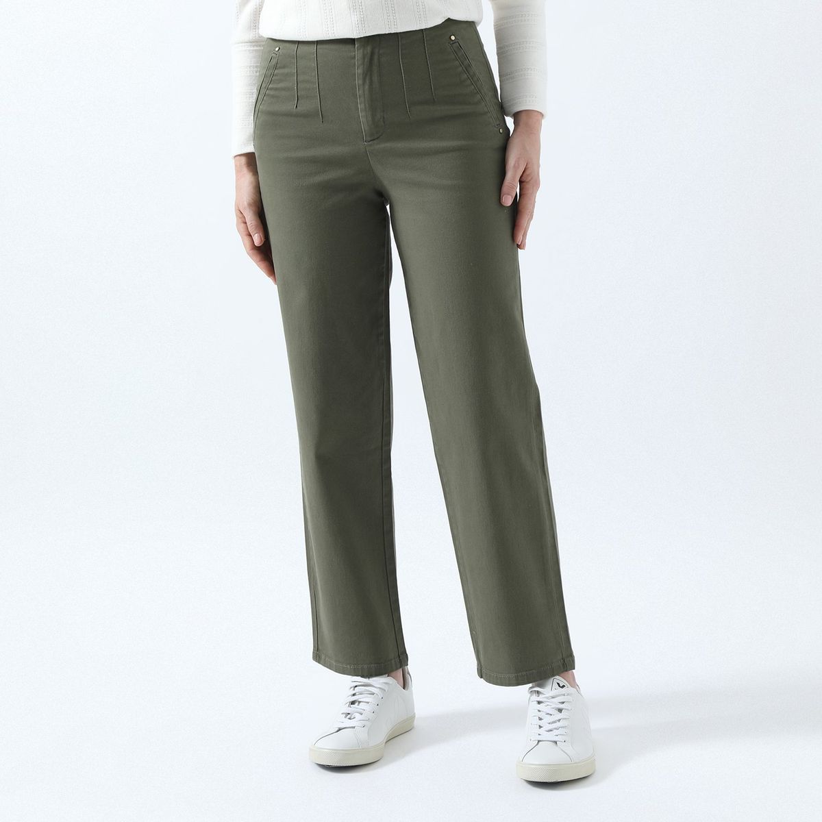 NEWPORT - Pantalón Básico Algodón Mujer Newport